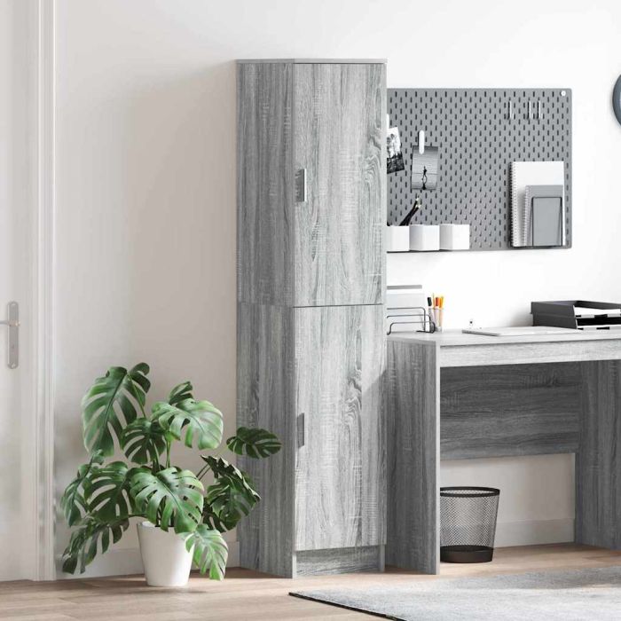 Buffet Cabinet Grey sonoma MDF Medium Buffet Cabinet
