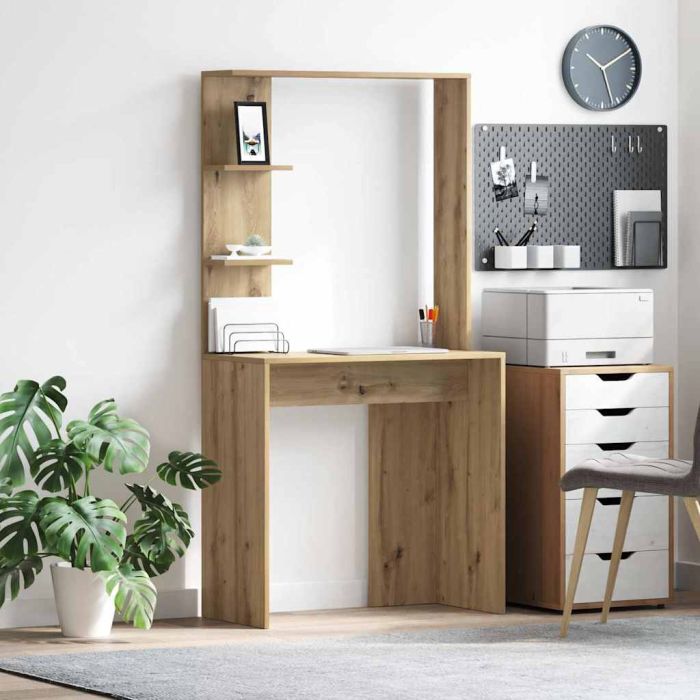 Artisan Oak Writing Desk Artisan Oak Engineered Wood Standard