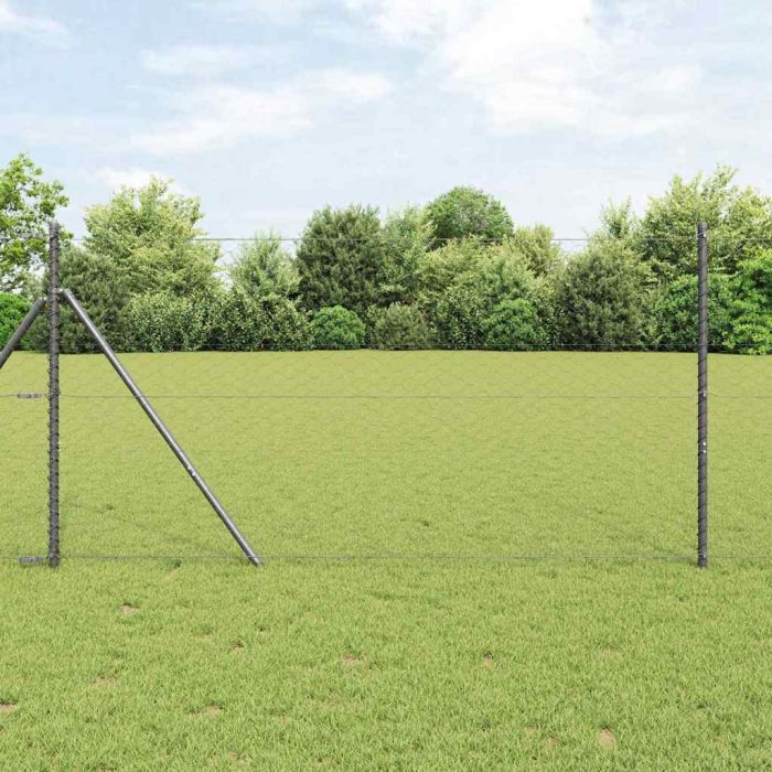 Hexagon Fence Grey 1.2x10 m Steel
