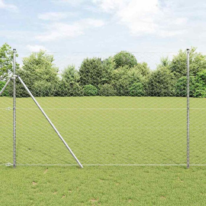 Hexagon Fence 1.6x25 m Galvanised Steel