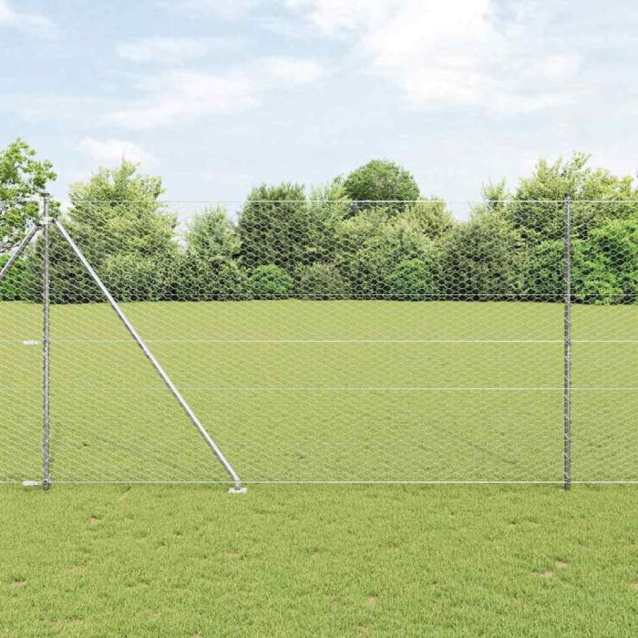 Hexagon Fence 1.6x25 m Galvanised Steel