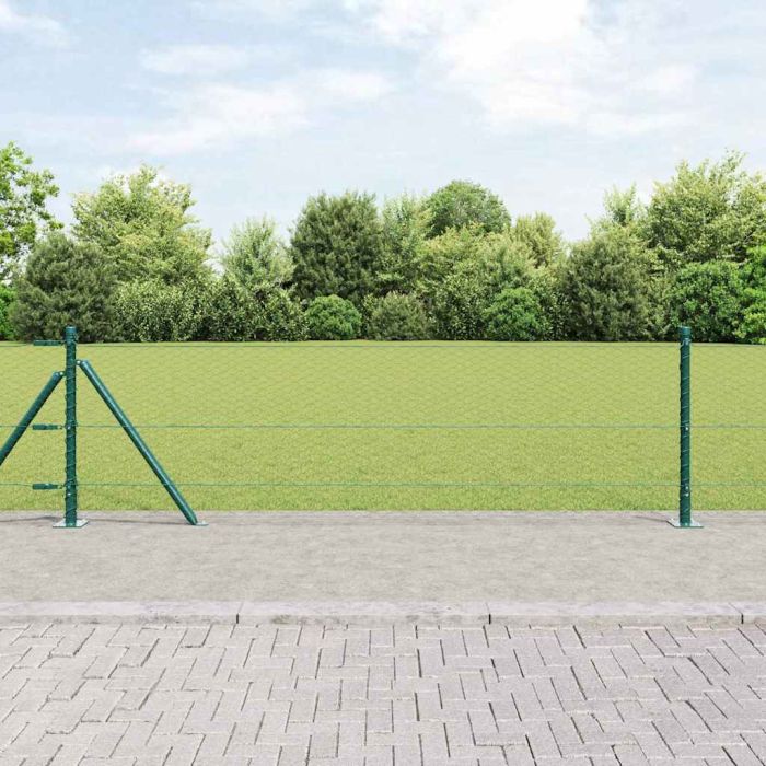 Hexagon Fence Green 0,6x10 m Steel