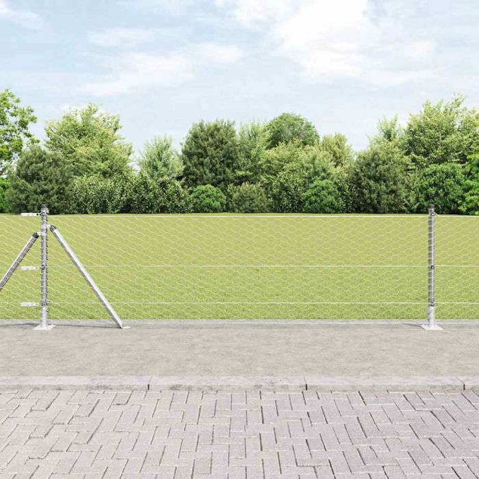 Hexagon Fence 0.6x25 m Galvanised Steel