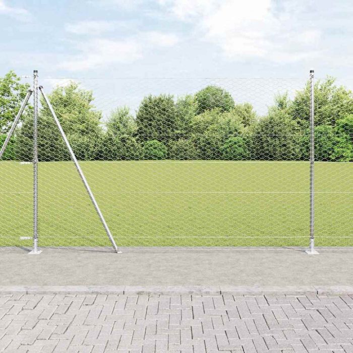 Hexagon Fence 1.6x50 m Galvanised Steel