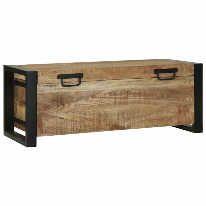 Storage Chests 80x30x30cm Solid Mango Wood and Metal