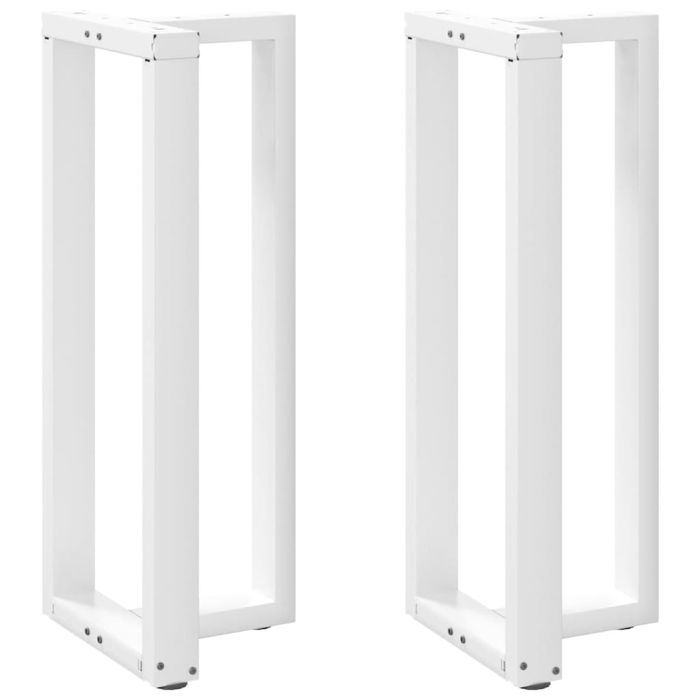 Bar Table Legs T-Shaped 2 pcs White 40x35x(100-101) cm Steel