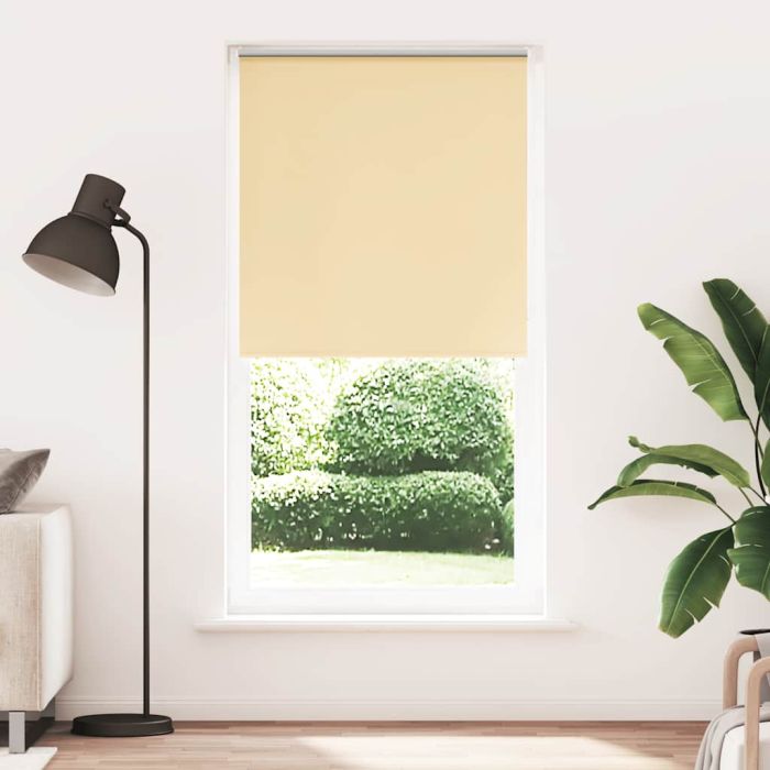 Roller Blind Blackout Beige 100x210 cm Fabric Width 95.7 cm Polyester