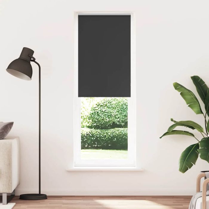 Roller Blind Blackout Black 85x210 cm Fabric Width 80.7 cm Polyester