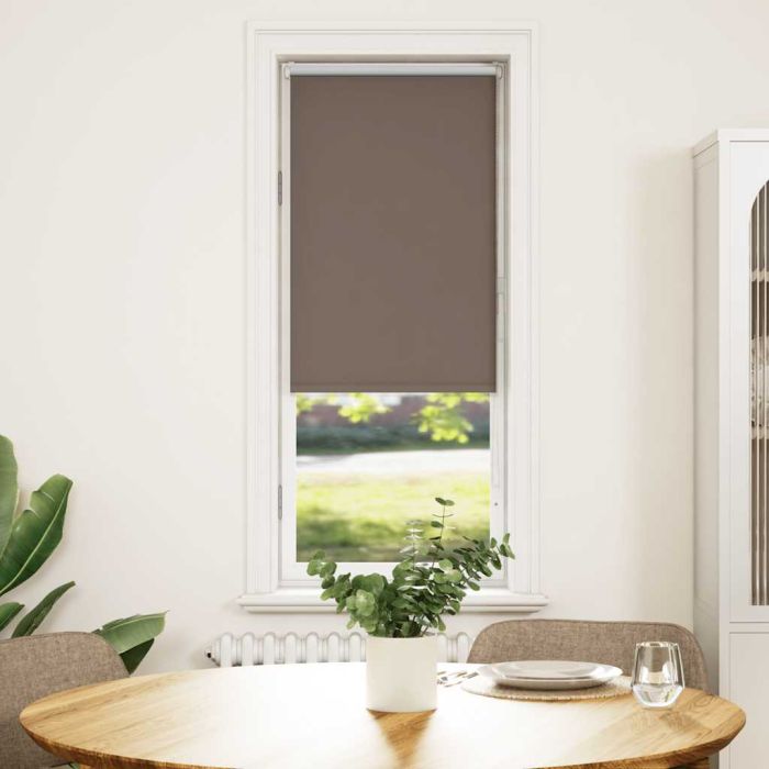 Roller Blind Blackout Coffee 45x130 cm Fabric Width 40.7 cm Polyester