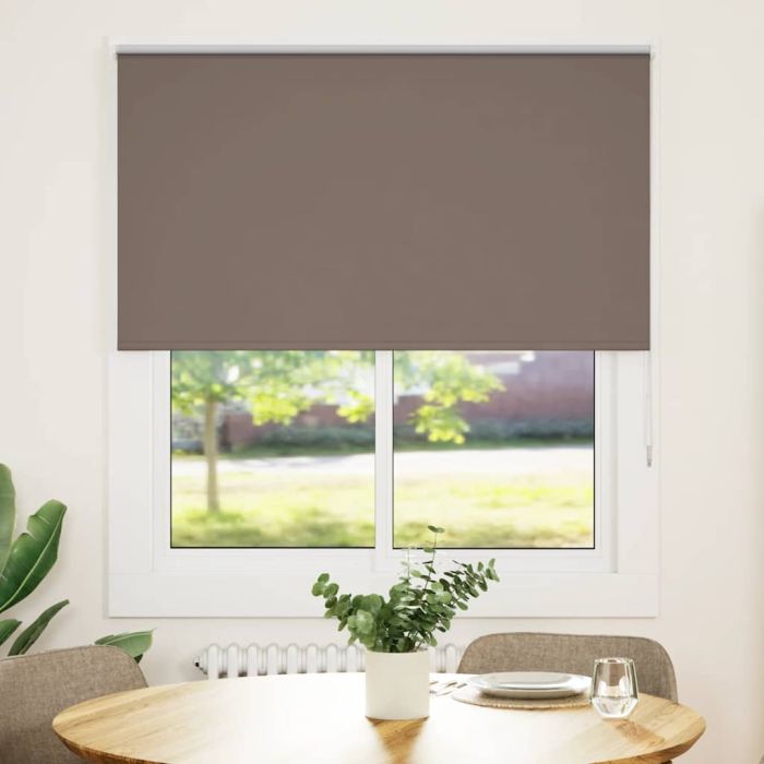 Roller Blind Blackout Coffee 120x150 cm Fabric Width 116.6 cm Polyester