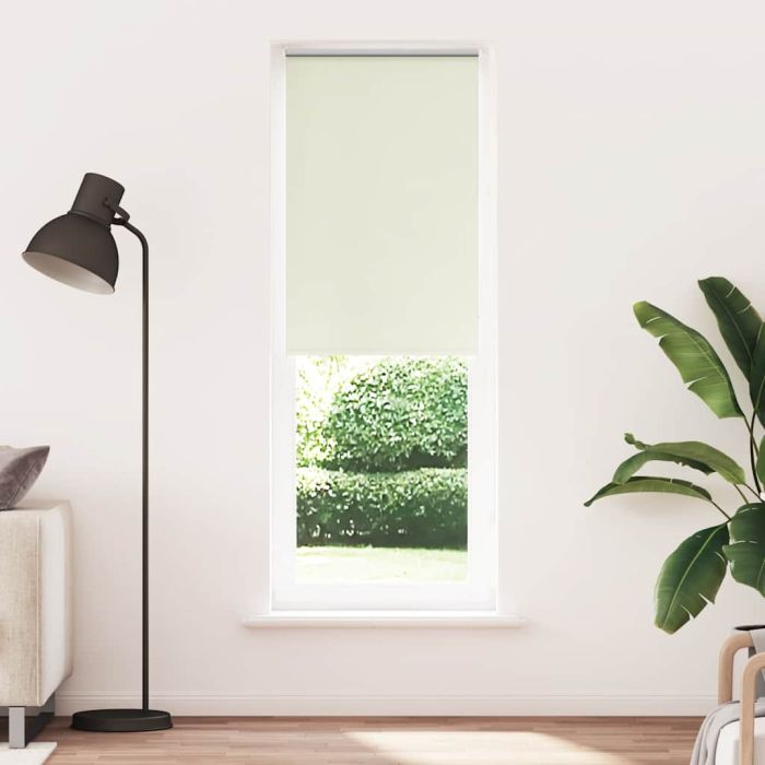 Roller Blind Blackout Off White 85x230 cm Fabric Width 80.7 cm Polyester
