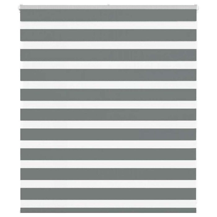 Zebra Blind Dark Grey 130x100 cm Fabric Width 125.9 cm Polyester