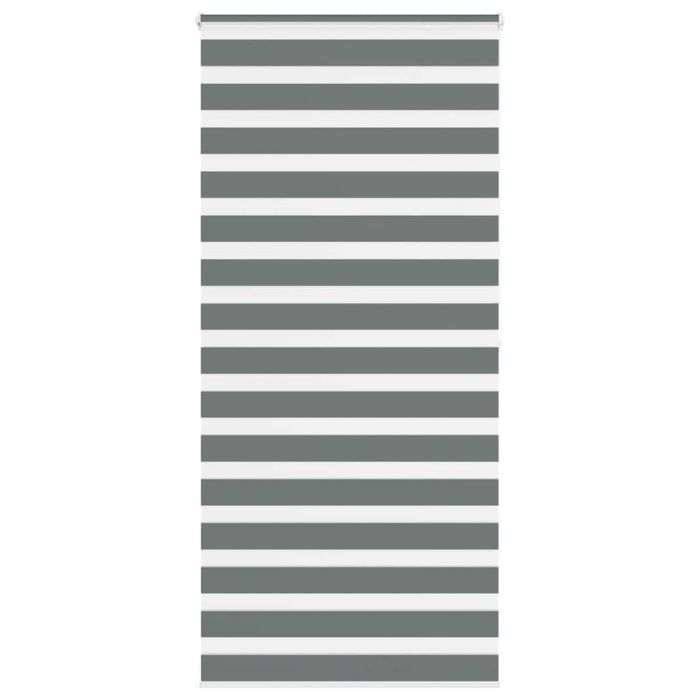 Zebra Blind Dark Grey 105x200 cm Fabric Width 100.9 cm Polyester