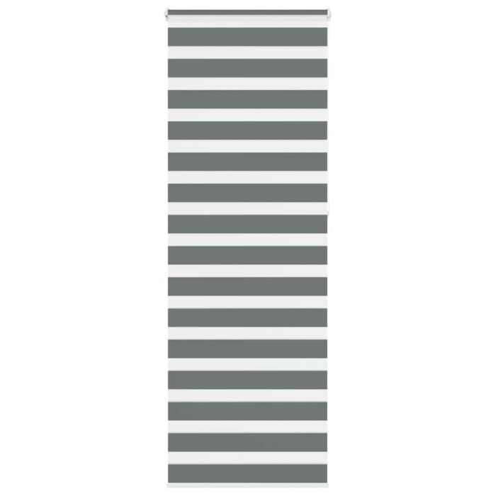 Zebra Blind Dark Grey 80x230 cm Fabric Width 75.9 cm Polyester