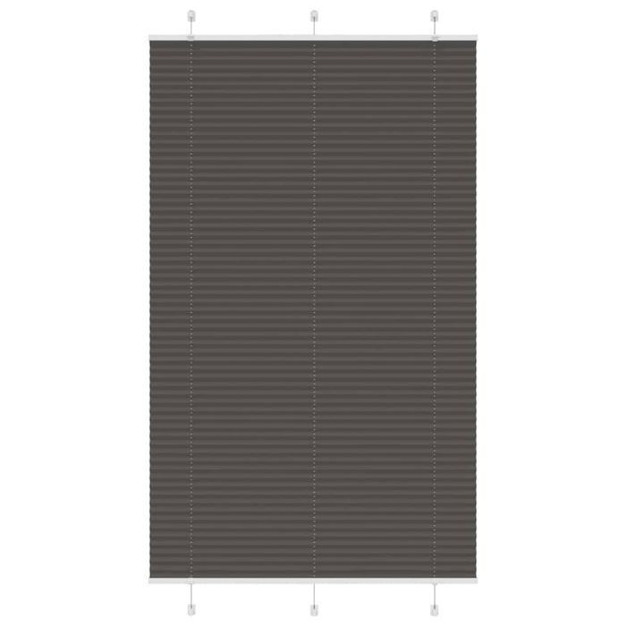 Pleated Blind Black 115x200 cm Fabric Width 114.4 cm Polyester