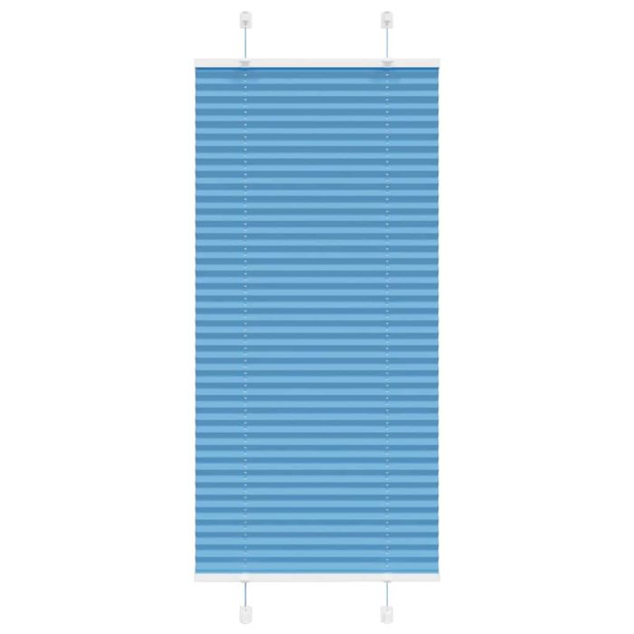 Pleated Blind Blue 65x100 cm Fabric Width 64.4 cm Polyester