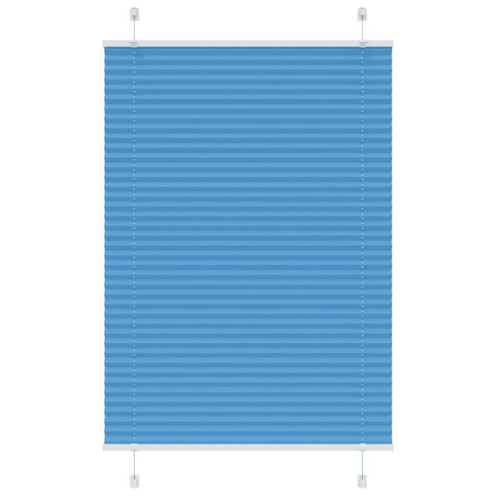 Pleated Blind Blue 85x100 cm Fabric Width 84.4 cm Polyester