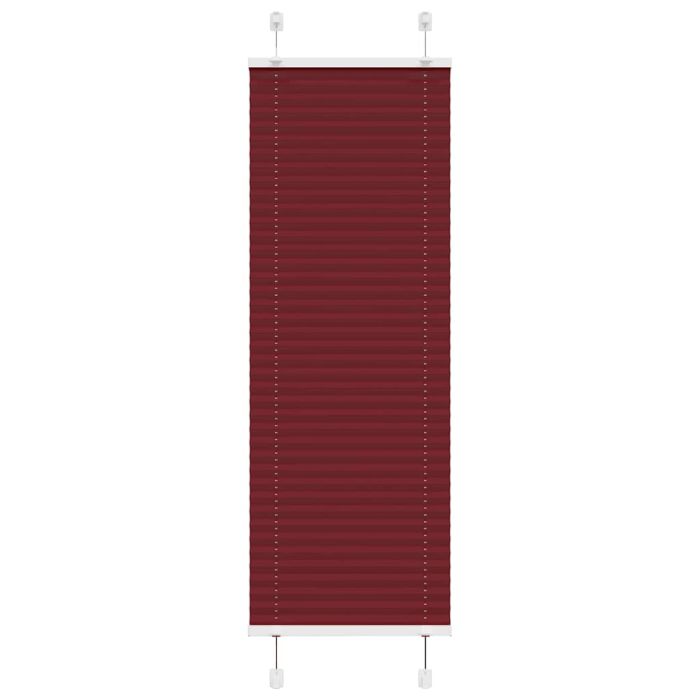 Pleated Blind Bordeaux Red 45x150 cm Fabric Width 44.4 cm Polyester
