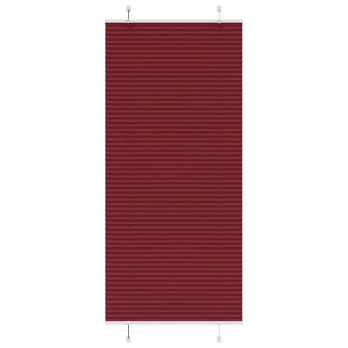 Pleated Blind Bordeaux Red 90x200 cm Fabric Width 89.4 cm Polyester