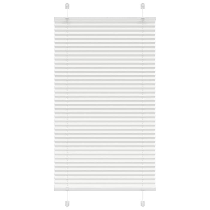Pleated Blind White 75x100 cm Fabric Width 74.4 cm Polyester