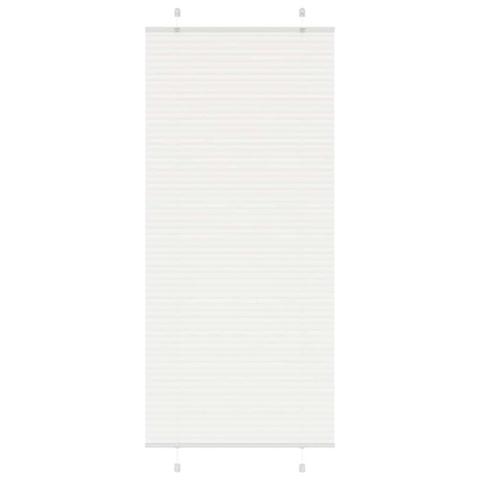 Pleated Blind White 100x200 cm Fabric Width 99.4 cm Polyester