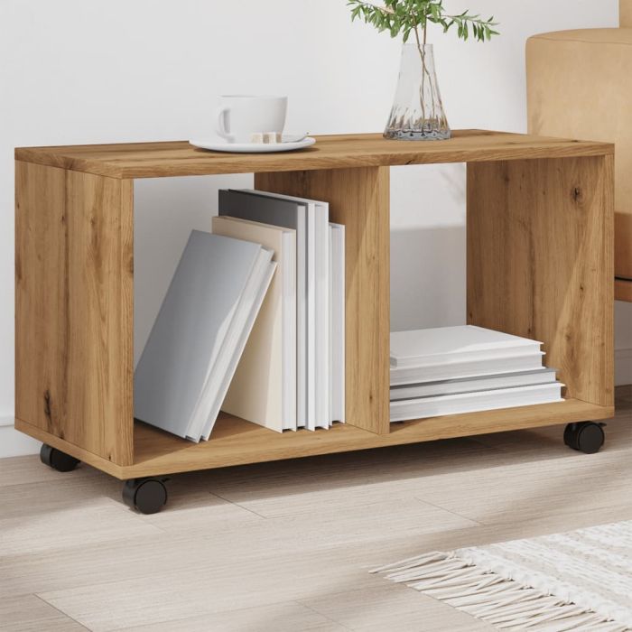 Rolling Cabinet Artisian Oak 72x33x42.5 cm Engineered Wood