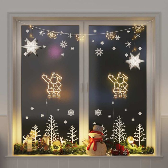 NIVRIS Christmas Lights Santa Silhouette 2 pcs 35 LEDs Warm White