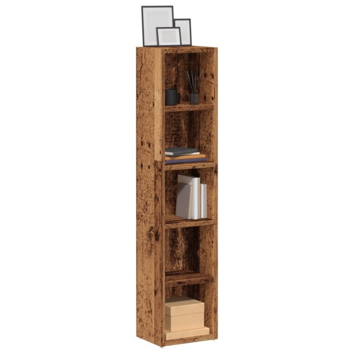 CD Cabinets 2 pcs Old Wood 21x16x93.5 cm Engineered Wood