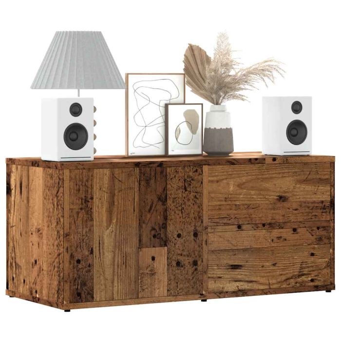 TV Cabinet Old Wood 80x34x35.5 cm Engineered Wood