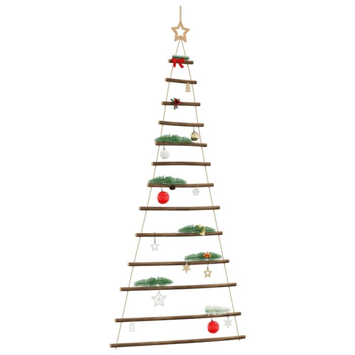 SNOLIX Hanging Christmas Tree with Top Star 86x180 cm Natural Branch