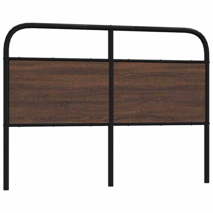 Headboard Brown Oak 120 cm Steel and Engineered Wood