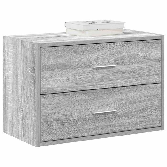 RIMA Grey Chest of Drawers - Small-sized, 2 Drawers