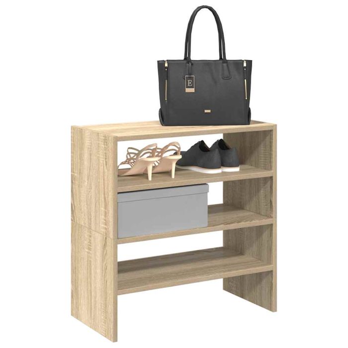 MARINER Small Shoe Racks 2 Pieces Stackable Sonoma Oak
