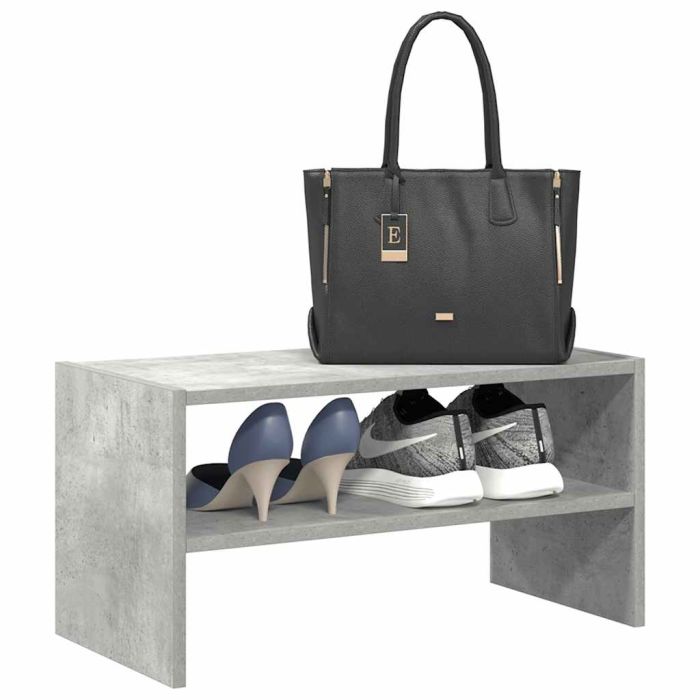 MARINER Small Shoe Rack Stackable Concrete Grey