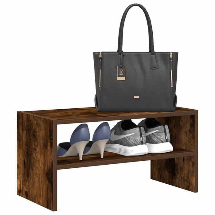 MARINER Small Shoe Rack Stackable Smoked Oak