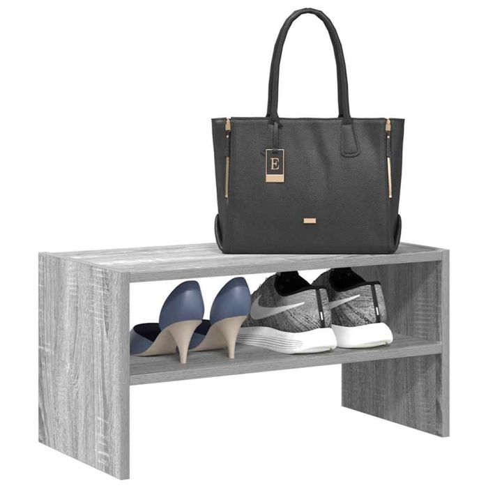MARINER Small Shoe Rack Stackable Grey Sonoma