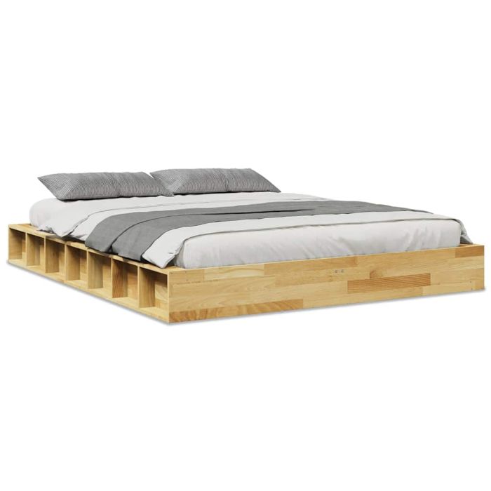 Bedframe Solid Wood Oak 140x200cm