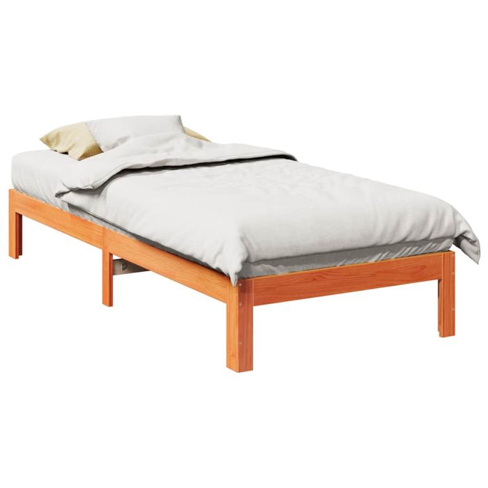 Bedframe Wax Brown 80x200cm Solid Wood Pine
