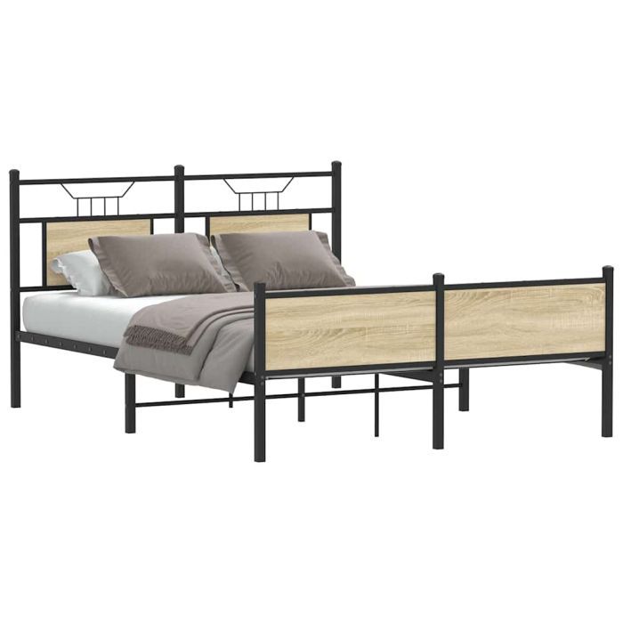 Bedframe Sonoma Oak 140x200cm Engineered Wood