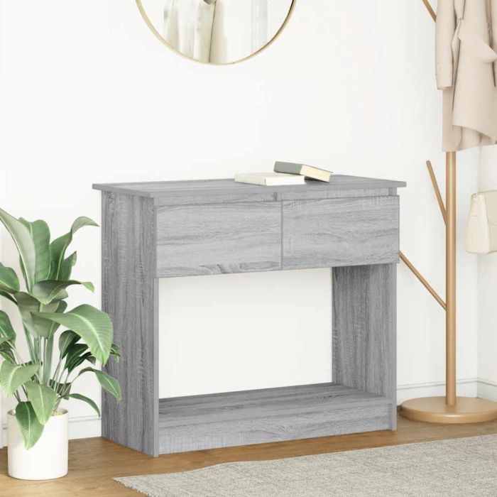 Console Table with Drawers Grey Sonoma 85.5x38.5x74.5 cm