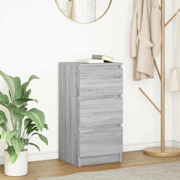 Sideboard Grey Sonoma 37.5x35x76 cm Engineered Wood