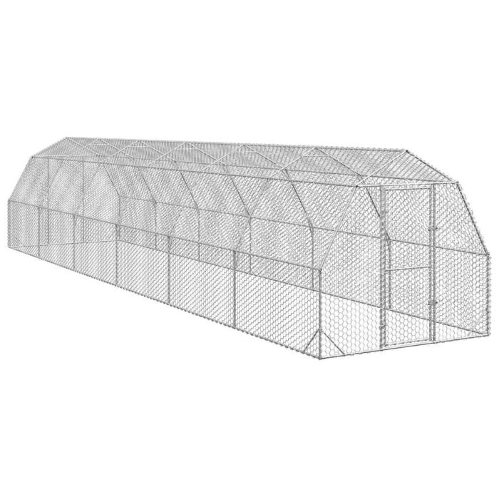 Chicken Run 2.5x12x2.25 m Galvanised Steel