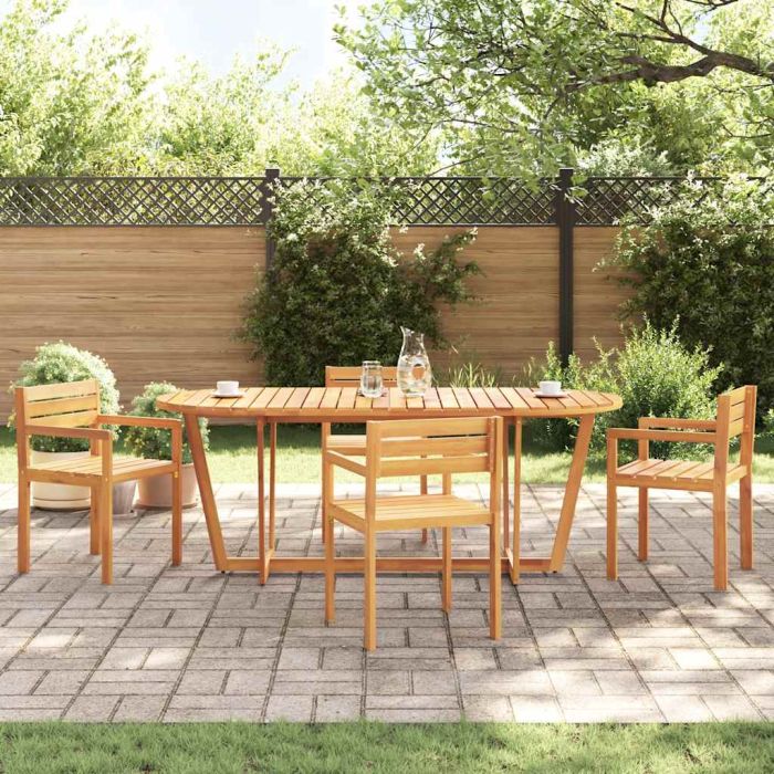 GLIHAL Garden Dining Table Oval 200x90x75 cm Acacia Wooden