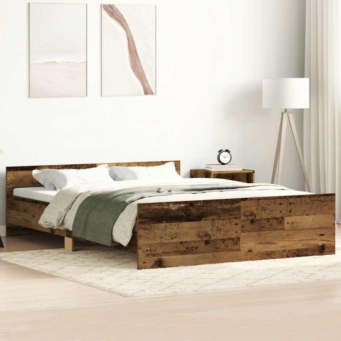 Bedframe Old Wood 150x200cm Engineered Wood