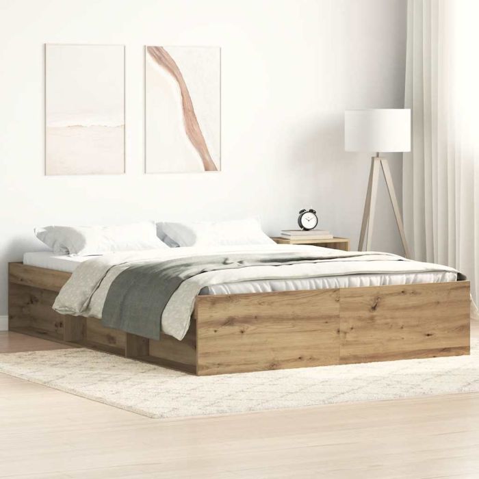 Bedframe Artisan Oak 160x200cm Engineered Wood