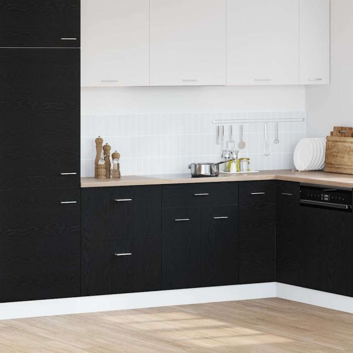Black Oak Drawer Base Cabinet - 60x46x81.5 cm Made from Engineered Wood
