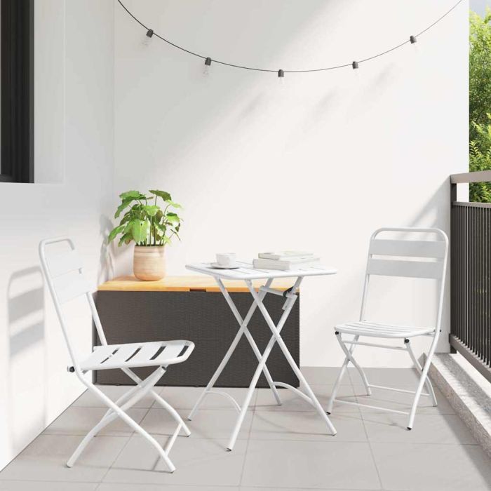 NALOFT Bistro Set 3 pcs Steel - White