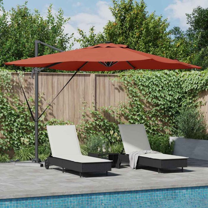 SERIDG Umbrella Terracotta 286x284x270 cm and Polyester Aluminium
