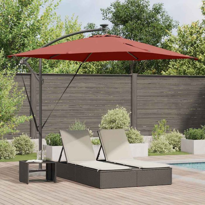 SERIDG Cantilever Banana Parasol Terracotta 249x249x250 cm