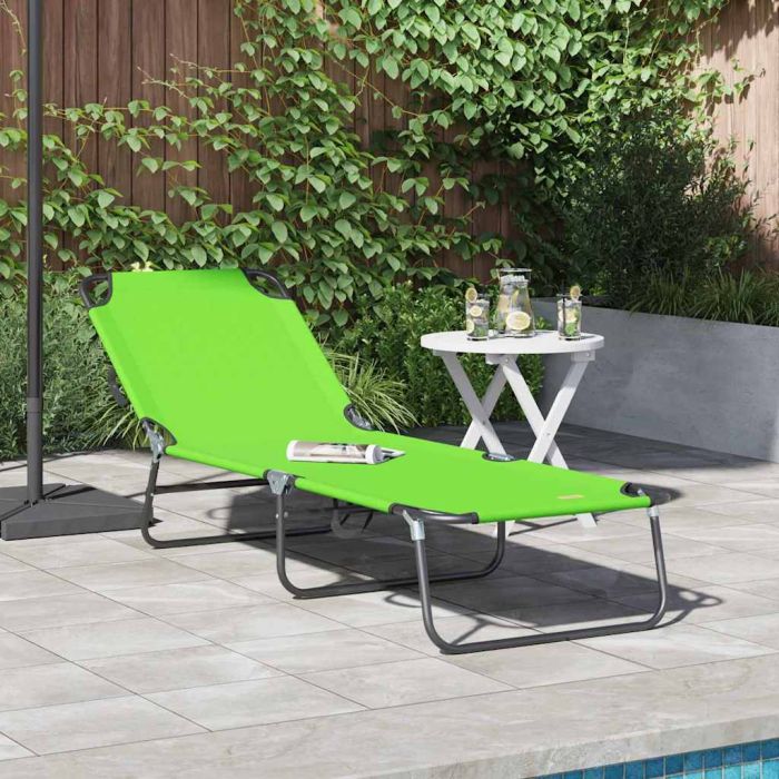 NEAGLEN Folding Sun Lounger Folding 188x57x86.5 cm Polyester - Green